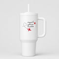 أنا ببيروت بس قلبي عايش برا 40oz Tumbler