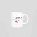 عايش برّا بس تركت قلبي ببيروت Mug