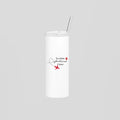 عايش برّا بس تركت قلبي ببيروت Skinny Tumbler